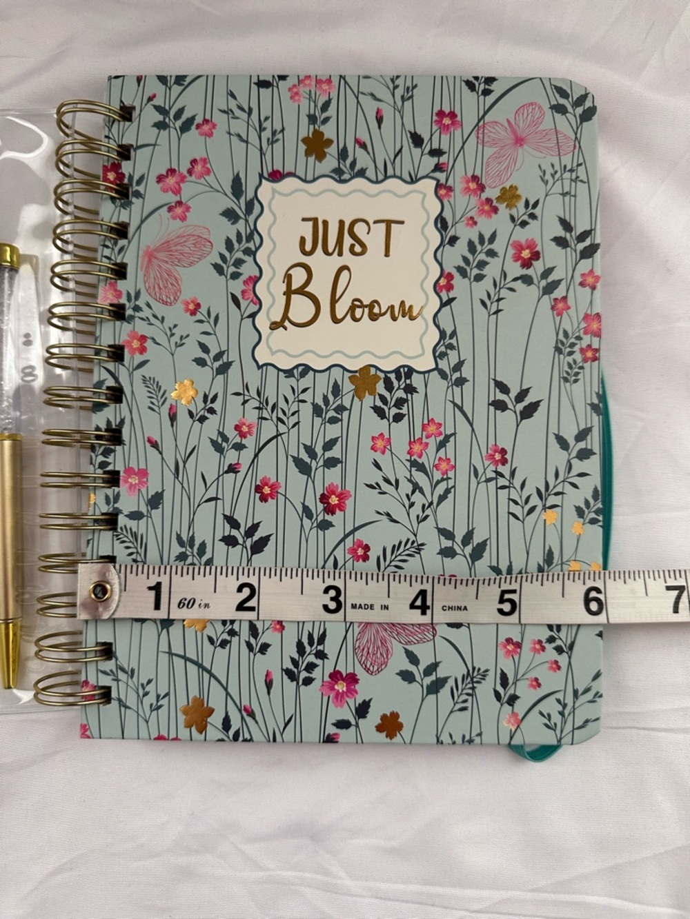 Floral Spiral “Just Bloom” Notebook Set with Pen & Sticky Notes - Picture 6 of 8